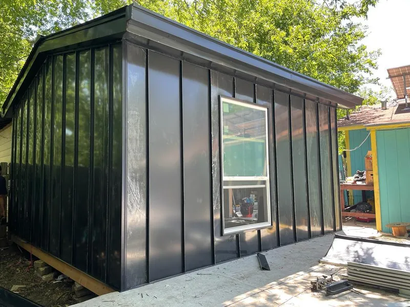 Black standing seam metal wall panels for Metal Roof Installation in Clementon